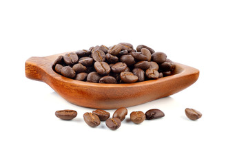 coffee beans on white background.
