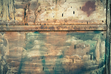 Rusty grunge metal texture with filters and effects photo set.