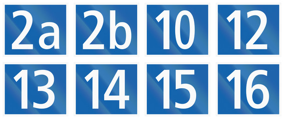 Collection of Signs of Hauptstrassen (Main Roads) in Switzerland