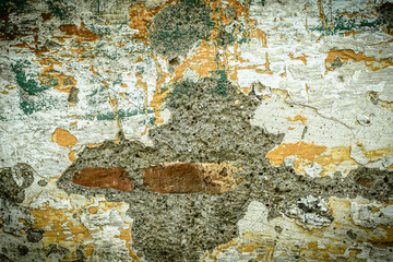 Grunge wall of the old house with filter effect. Textured background
