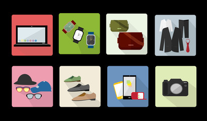 E-commerce and shopping flat design