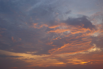 Clouds and sky at sunset