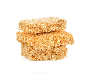Instant noodles, isolated on white background