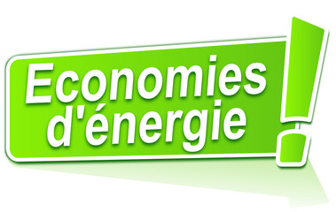 économies d'énergie sur étiquette verte