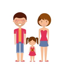 family on summer vacation design 