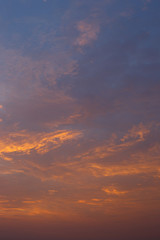 Naklejka na ściany i meble Clouds and sky at sunset