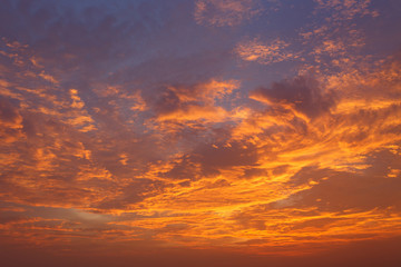 Clouds and sky at sunset