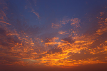 Clouds and sky at sunset