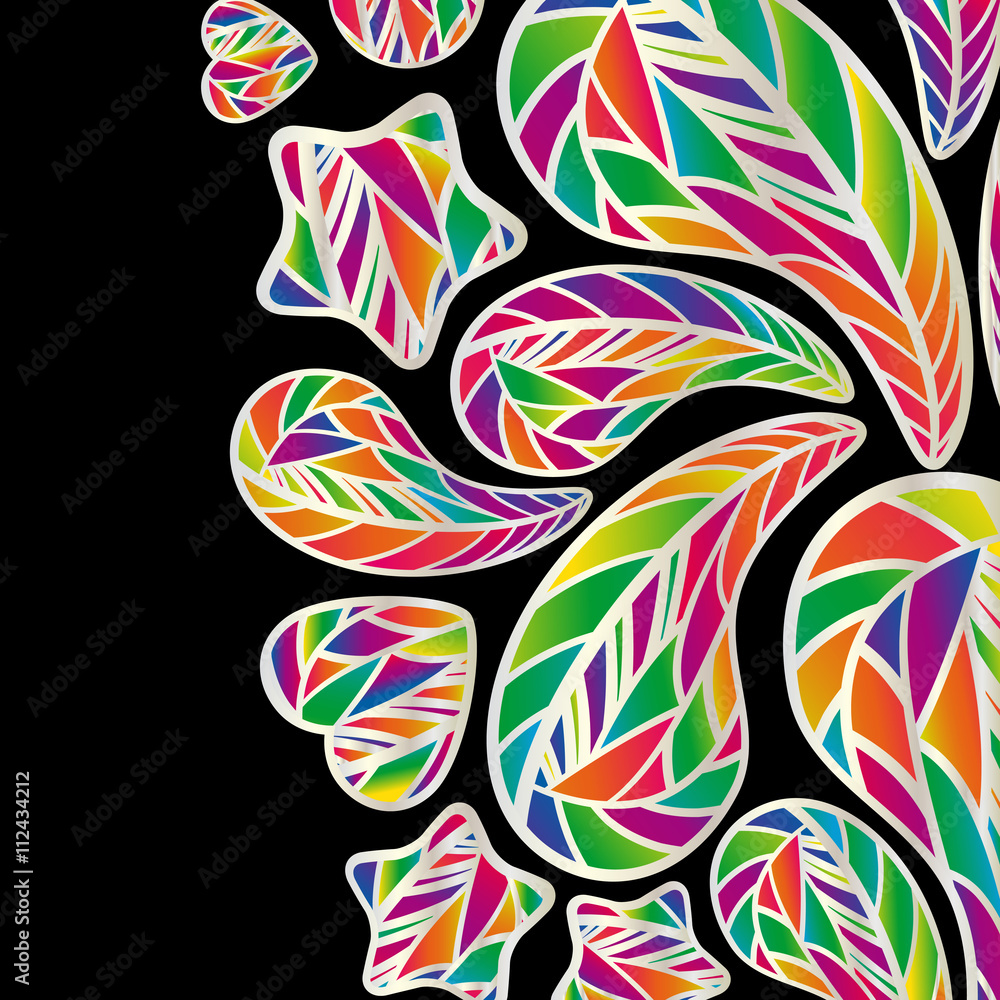 Poster abstract background with colorful design elements.