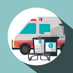 Medical care design. Health care icon. Colorful illustration