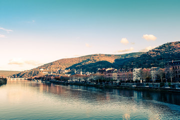 view to old town of Heidelberg, Germany