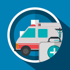 Medical care design. Health care icon. Colorful illustration