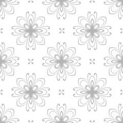 Fototapeta na wymiar Floral vector ornament. Seamless abstract classic pattern with flowers