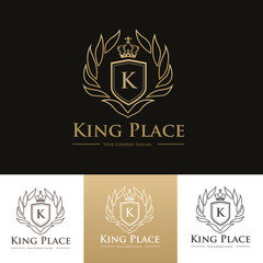 Luxury brand identity, hotel logo, Royalty logo template, Place and restaurant logo,vector logo template