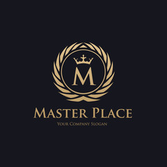 Luxury brand identity, hotel logo, Royalty logo template, Place and restaurant logo,vector logo template