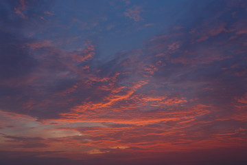 Clouds and sky at sunset
