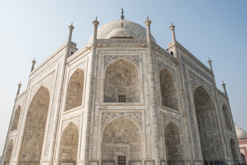 Fototapeta na wymiar Wall Architecture Outside Taj Mahal