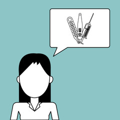 Medical care design. Health care icon. Colorful illustration