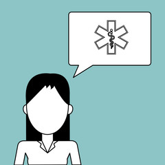 Medical care design. Health care icon. Colorful illustration