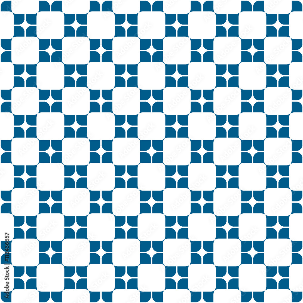 Poster geometric seamless pattern with rounded square shapes