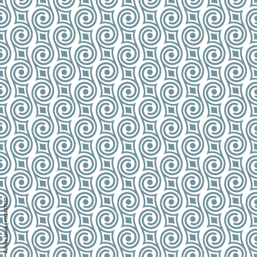 Poster stylish seamless retro pattern with swirls
