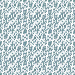 Stylish seamless retro pattern with swirls