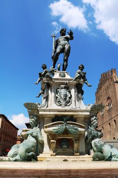 Fountain of Neptune at Piazza del Nettuno, Bologna Italy