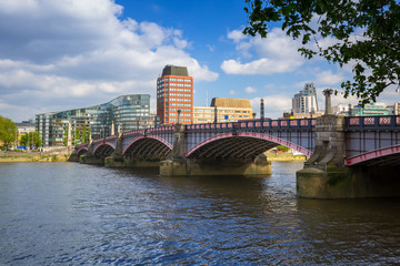 Lambeth bridge at Thames river in London, UK