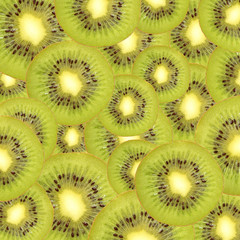 Slices of kiwi textures background