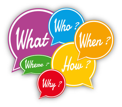 Bulles questions plusieurs couleurs 