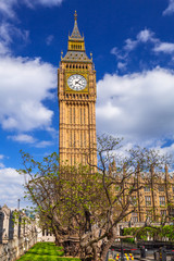 Fototapeta na wymiar Big Ben at the Palace of Westminster, landmark of London, UK