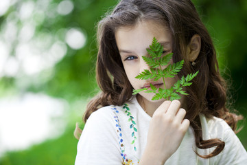 Obraz premium Portrait of a beautiful young little girl