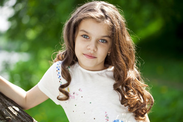 Portrait of a beautiful young little girl