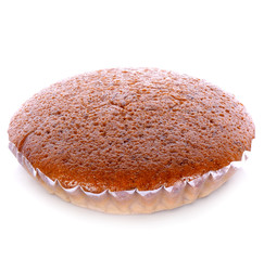 banana cake on white background