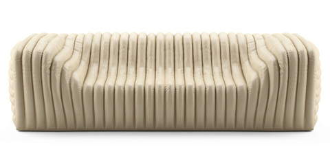 Wave cream sofa leather