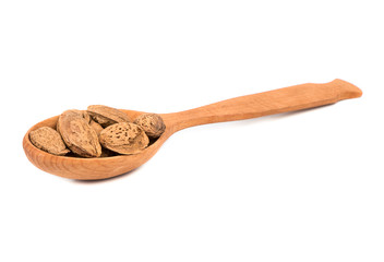 Almonds in a spoon