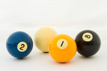  pool balls isolated on white