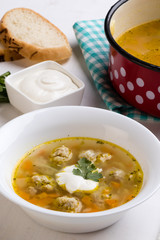 Soup with meatballs