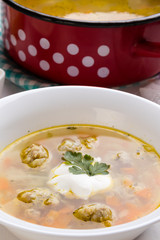 Soup with meatballs