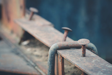 Old linchpin at truck wreck