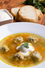 vegetable and meatball soup