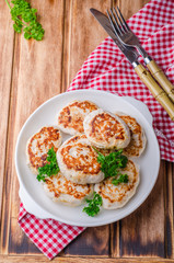 Chicken Cutlets on wooden background. Selective focus