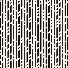 Vector Seamless Black And White Dashed Vertical Lines Geometric Pattern