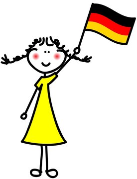 Frau mit Deutschlandfahne