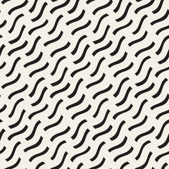 Vector Seamless Hand Drawn Diagonal Lines Pattern