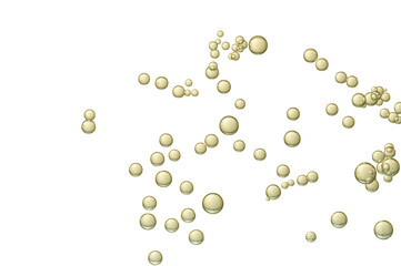 Golden fizz bubbles