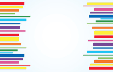 rainbow line abstract art background vector