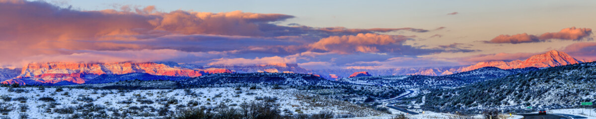 Red Rocks panorama at sunset