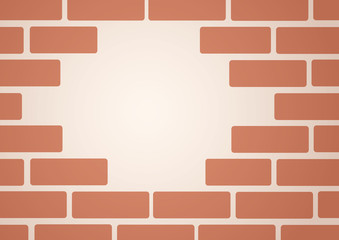 Obraz premium Wall of bricks and space background art vector