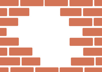 Obraz premium Wall of bricks and space background art vector
